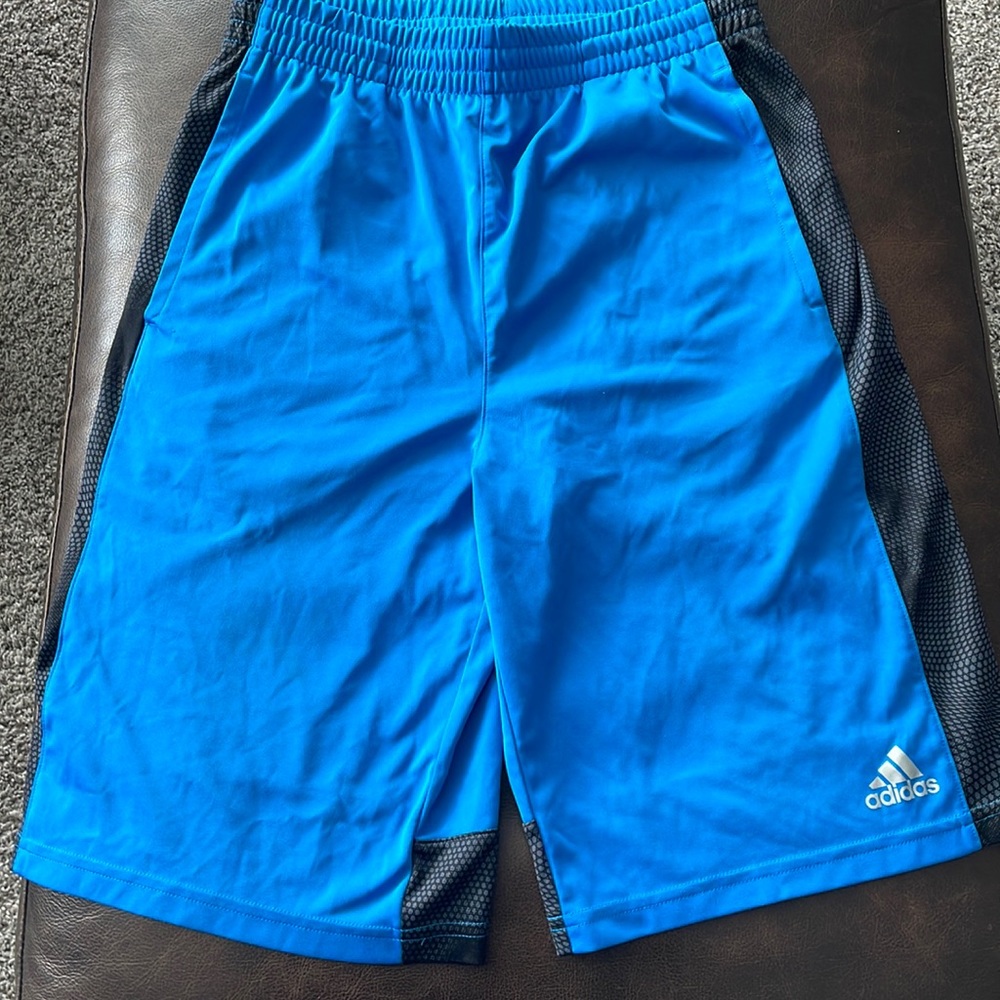 Adidas shorts Blue. Gently used. Size 14-16 Large Kids